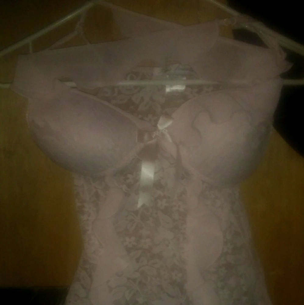 Very sexy white lace Teddy